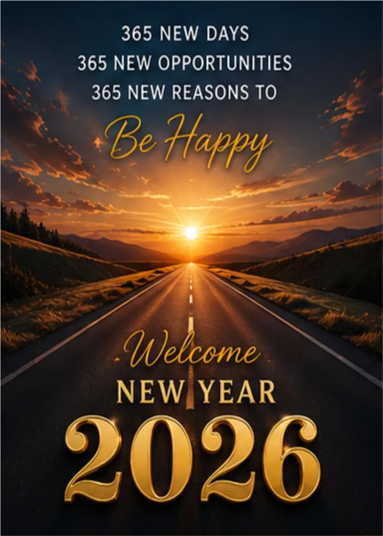 Happy New Year social media post design