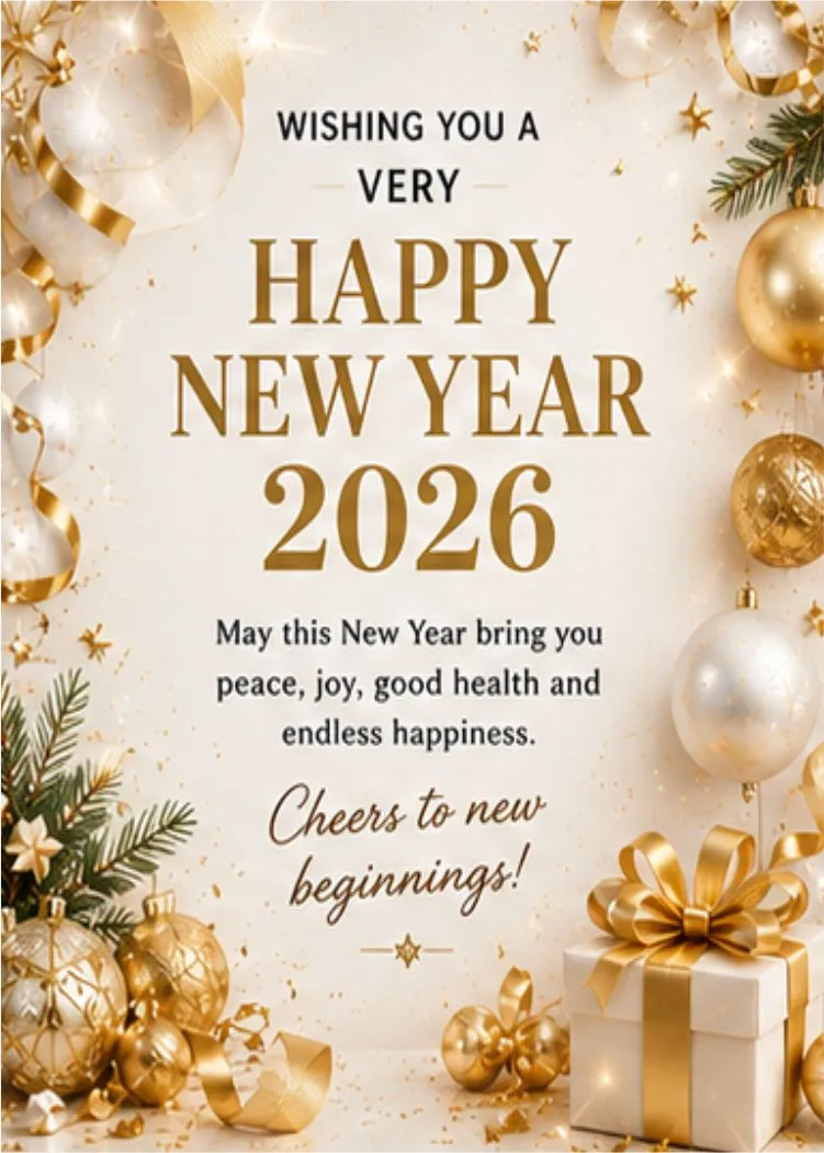 Happy New Year social media post design