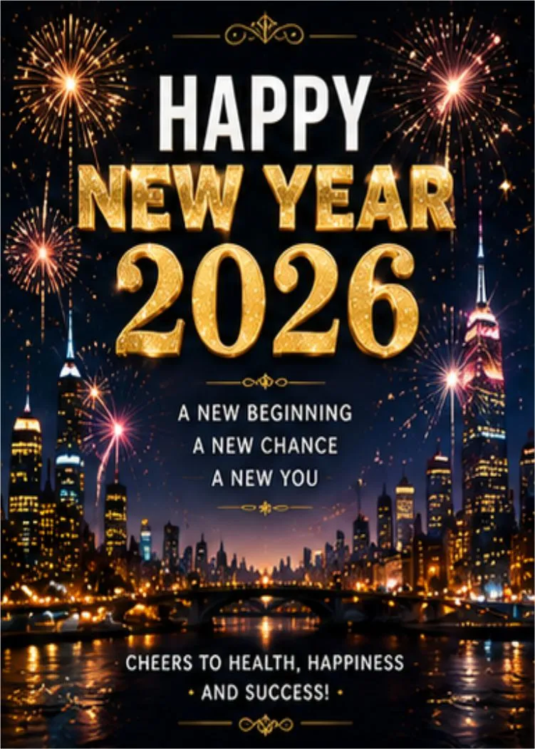 Happy New Year social media post design