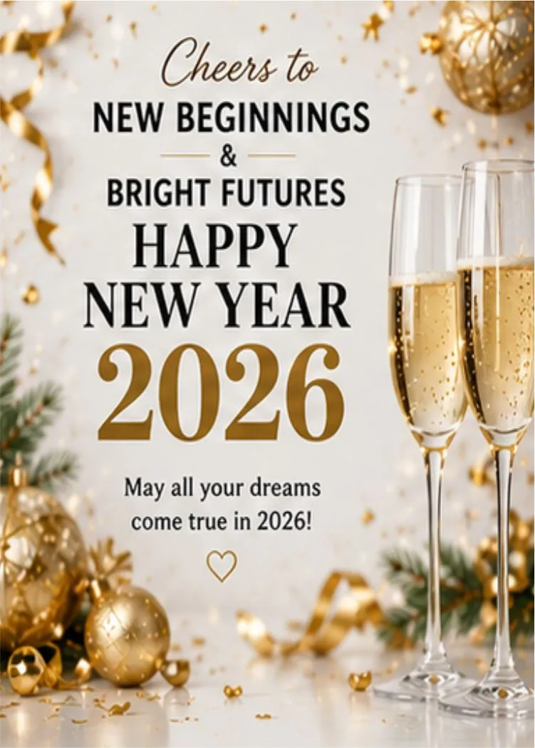 Happy New Year social media post design